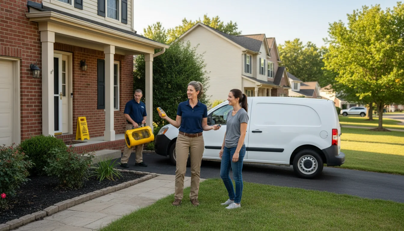 Residential water damage restoration in Cohoctah, MI